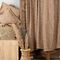 Διακοσμητική Μαξιλαροθήκη με Trimming  45x45cm Σενίλ/ Ζακάρ Aslanis Home Olympos Μπεζ/ Άμμου 685322