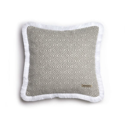 Decorative Pillowcase Trimming 30x50cm Chenille/ Jacquard Aslanis Home Panion Gray/ Sugar 685267