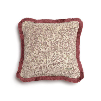 Decorative Pillowcase Trimming 45x45cm Chenille/ Jacquard Aslanis Home Parnassos Puce/ Beige 685299