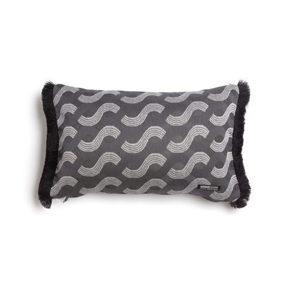 Decorative Pillowcase Trimming 45x45cm Cotton/ Polyester Aslanis Home Pinovo Graphite/ Silver 685542
