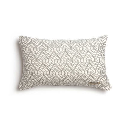 Decorative Pillowcase Trimming 60x60cm Chenille/ Jacquard Aslanis Home Tymfi Gray/ Sugar 685379