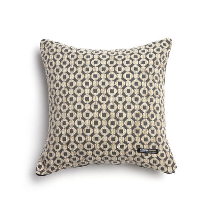 Decorative Pillowcase Gans Seam 60x60cm Chenille/ Jacquard Aslanis Home Vermio Charcoal/ Beige 685573