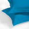 Pair of Oxford Pillowcases 50x70+5cm Satin Cotton Aslanis Home Satin Plain 199 Αcqua Splash 698052​