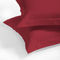 Pair of Oxford Pillowcases 50x70+5cm Satin Cotton Aslanis Home Satin Plain 259 Cabernet 698050​