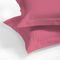 Pair of Oxford Pillowcases 50x70+5cm Satin Cotton Aslanis Home Satin Plain 282 Paradise Pink 698049​