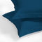 Pair of Oxford Pillowcases 50x70+5cm Satin Cotton Aslanis Home Satin Plain 451 Venice Blue 698056​