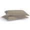 Pair of Oxford Pillowcases 50x70+5cm Satin Cotton Aslanis Home Satin Plain 140 Dusty Olive 697095