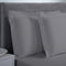 Pair of Oxford Pillowcases 50x70+5cm Satin Cotton Aslanis Home Satin Plain 122 Ultimate Grey 698042