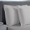 Pair of Oxford Pillowcases 50x70+5cm Satin Cotton Aslanis Home Satin Plain 186 Warm Grey 698043