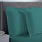 Pair of Oxford Pillowcases 50x70+5cm Satin Cotton Aslanis Home Satin Plain 196 Cactus Green 697097