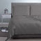 Semi Double Flat Bedsheet 170x270cm Satin Cotton Aslanis Home Satin Plain 082 Cool Gray 697818​