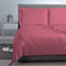 King Size Flat Bedsheets 4pcs. Set 260x265cm Satin Cotton Aslanis Home Satin Plain 282 Paradise Pink 698066​