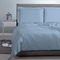 Queen Size Flat Bedsheets 4pcs. Set 250x270cm Satin Cotton Aslanis Home Satin Plain 095 Serenity Blue 697001