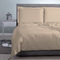 Queen Size Flat Bedsheets 4pcs. Set 250x270cm Satin Cotton Aslanis Home Satin Plain 040 Double Cream 697000​