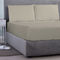 Single Size Fitted Bedsheet 100x200+35cm Satin Cotton Aslanis Home Satin Plain 040 Double Cream 696976​