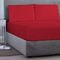 King Size Fitted Bedsheet 180x200+35cm Satin Cotton Aslanis Home Satin Plain 118 Chilli Red 697980