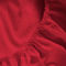 Double Size Fitted Bedsheet 150x200+35cm Satin Cotton Aslanis Home Satin Plain 118 Chilli Red 698411