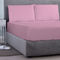 Queen Size Fitted Bedsheet 160x200+35cm Satin Cotton Aslanis Home Satin Plain 020 Baby Pink 696990