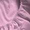 Single Size Fitted Bedsheet 100x200+35cm Satin Cotton Aslanis Home Satin Plain 020 Baby Pink 696978