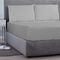 Double Size Fitted Bedsheet 150x200+35cm Satin Cotton Aslanis Home Satin Plain 186 Warm Grey 698406