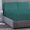 Queen Size Fitted Bedsheet 160x200+35cm Satin Cotton Aslanis Home Satin Plain 196 Cactus Green 696994