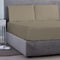 Queen Size Fitted Bedsheet 160x200+35cm Satin Cotton Aslanis Home Satin Plain 140 Dusty Olive 696992