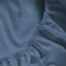 Double Size Fitted Bedsheet 150x200+35cm Satin Cotton Aslanis Home Satin Plain 232 Poseidon Blue 698416​