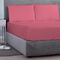 Double Size Fitted Bedsheet 150x200+35cm Satin Cotton Aslanis Home Satin Plain 282 Paradise Pink 698412​