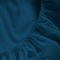 Double Size Fitted Bedsheet 150x200+35cm Satin Cotton Aslanis Home Satin Plain 451 Venice Blue 698419​