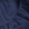 Queen Size Fitted Bedsheet 160x200+35cm Satin Cotton Aslanis Home Satin Plain 275 Blue Navy 697916