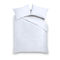 Single Size Duvet Cover 160x220cm Satin Cotton Aslanis Home Satin Plain 038 Sugar White 697053