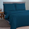 Single Size Duvet Cover 160x220cm Satin Cotton Aslanis Home Satin Plain 451 Venice Blue 698005​