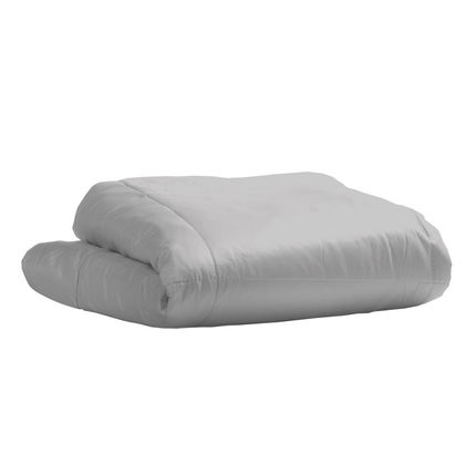 Semi Double Size Bedspread 160x240cm Satin Cotton Aslanis Home Satin Plain 186 Warm Grey 698274