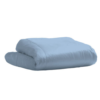 Semi Double Size Bedspread 160x240cm Satin Cotton Aslanis Home Satin Plain 095 Serenity Blue 698261