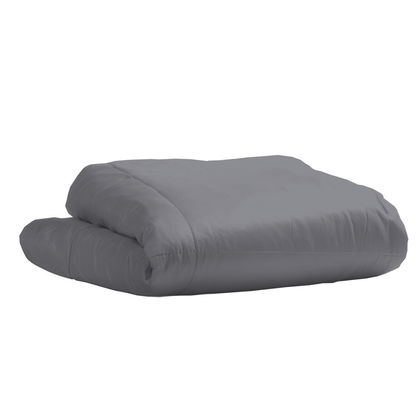 Semi Double Size Bedspread 160x240cm Satin Cotton Aslanis Home Satin Plain 122 Ultimate Grey 698273​
