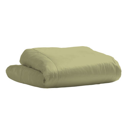 Semi Double Size Bedspread 160x240cm Satin Cotton Aslanis Home Satin Plain 268 Olive Green 698270​