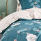 Queen Size Flat Bedsheets 4pcs. Set 235x270cm Satin Cotton Aslanis Home Daisy 697138