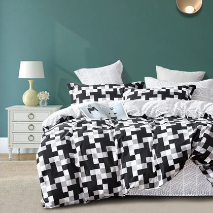 Semi Double Flat Bedsheets 3pcs. Set 170x270cm Satin Cotton Aslanis Home Eliot 698149