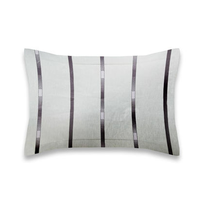 Pair of Oxford Pillowcases 50x70+5cm Satin Cotton Aslanis Home Marianna B 697375