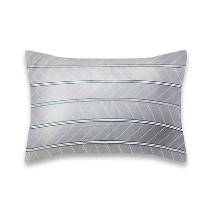 Pair of Oxford Pillowcases 50x70+5cm Satin Cotton Aslanis Home Squares Β 697352