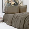 Queen Size Flat Bedsheets 4pcs. Set 240x270cm Satin Cotton Aslanis Home New Solid Dark Brown 119323