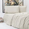Queen Size Flat Bedsheets 4pcs. Set 240x270cm Satin Cotton Aslanis Home New Solid Beige 119286