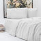 Queen Size Flat Bedsheets 4pcs. Set 240x270cm Satin Cotton Aslanis Home New Solid White 119293