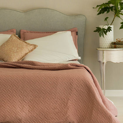 King Size Bedspread/ Duvet Cover 240x260cm Microfiber Aslanis Home Venetian Pink 635540