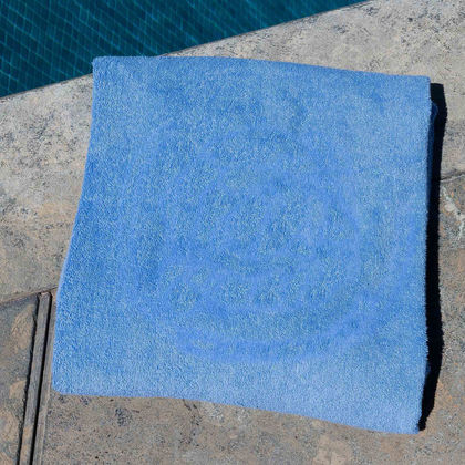 Πετσέτα Θαλάσσης 80x180cm Βαμβάκι Terry Aslanis Home Luxury Beach Γαλάζιο 688369