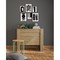 Mimizan double bed with suspended bedside tables 255x206cm ( for mattress 160x200cm.) Helvezia Oak/Black with anatomical bed frame