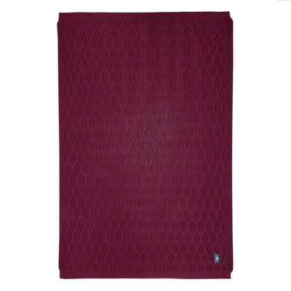Sofa Blanket 130x170cm Cotton Tommy Hilfiger Twist Deco - Bordeaux 695145