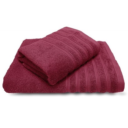 Bath Towels Set 3pcs 30x50/50x90/70x140 SB Home Primus Collection Daily Bordo 100% Cotton