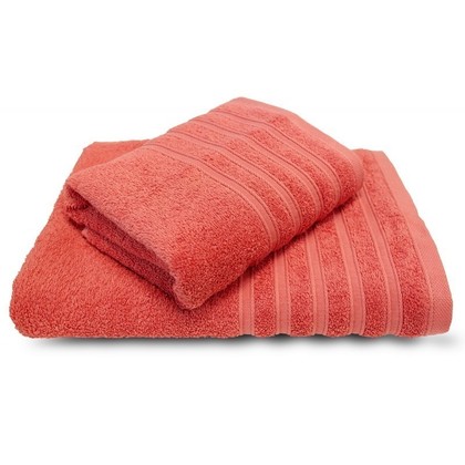 Bath Towels Set 3pcs 30x50/50x90/70x140 SB Home Primus Collection Daily Coral 100% Cotton