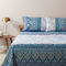 Queen Size Flat Bedsheets 4pcs. Set 250x280cm Cotton Bassetti Agrigento - Ciel 714431